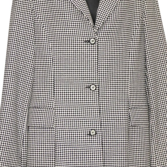 HOLT RENFREW Vintage Houndstooth Wool Coatdress  Size 10 - Picture 5 of 10